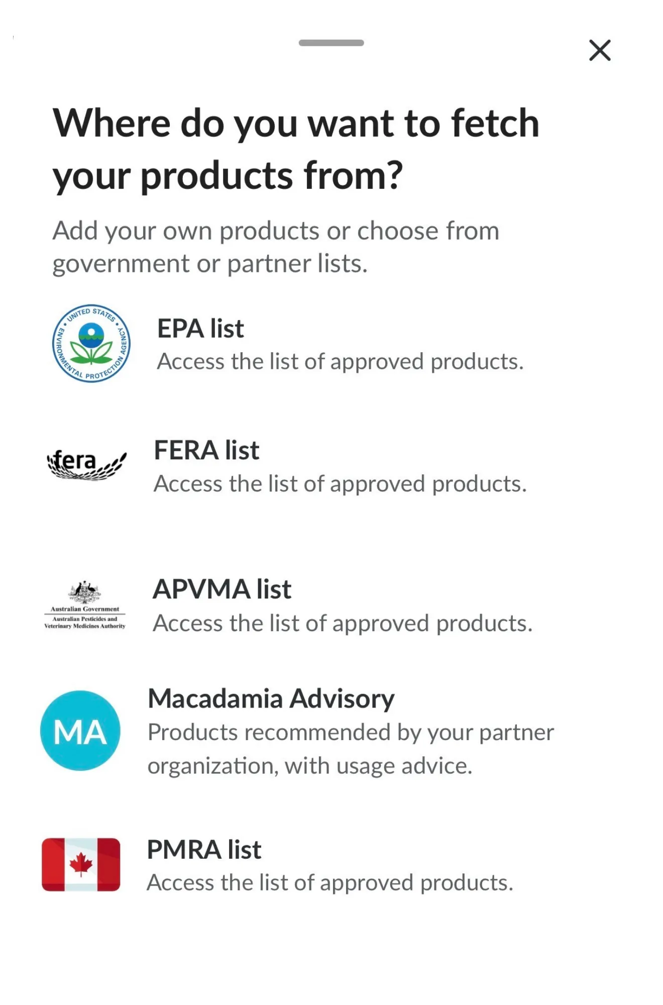 Biblioteca de productos fitosanitarios en Farmable